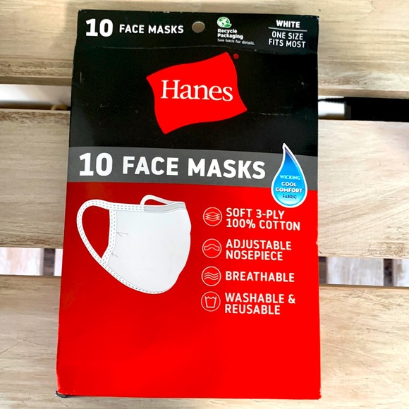 Hanes Accessories Nwt Hanes Pack White Face Masks Poshmark